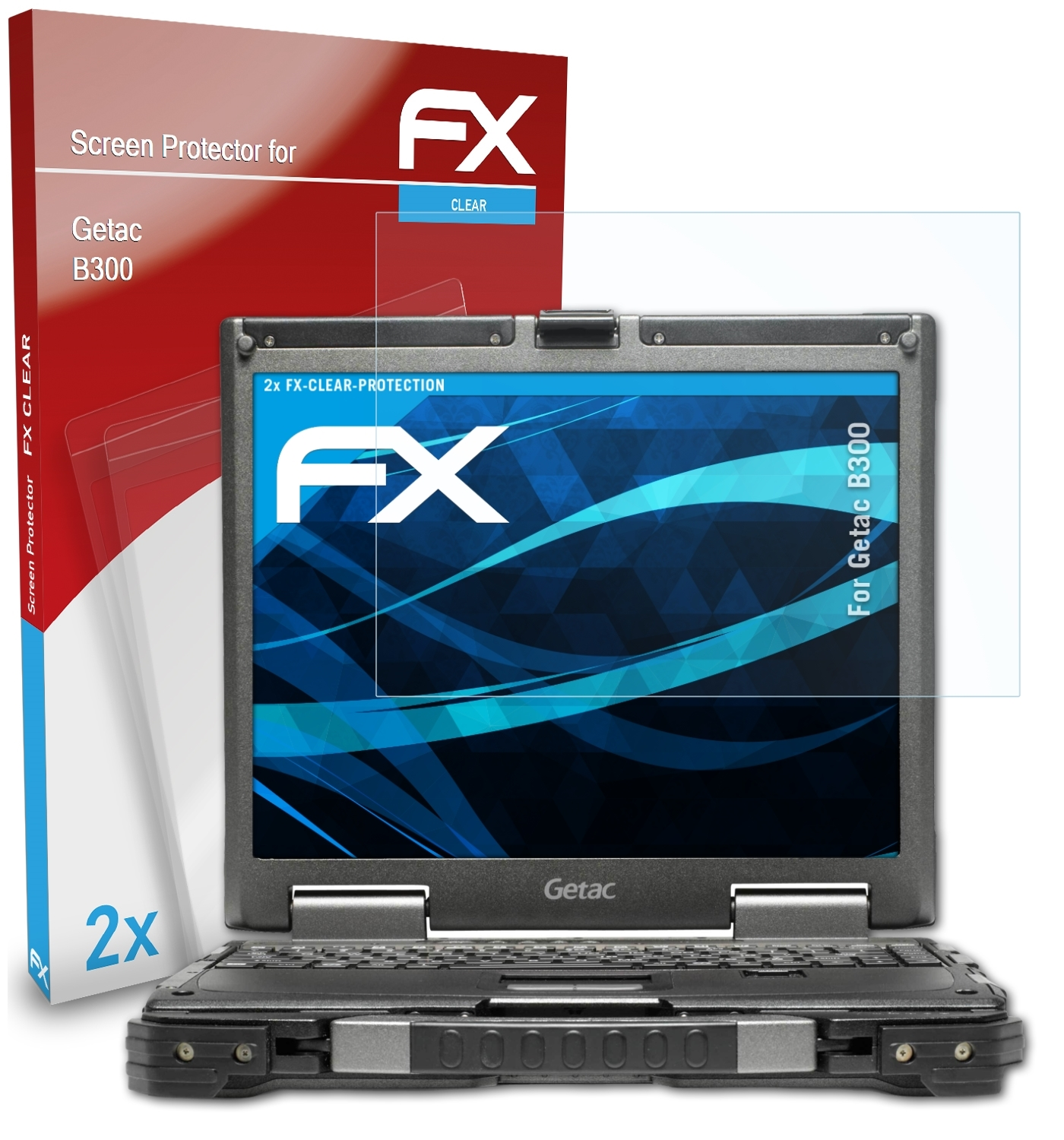 ATFOLIX 2x FX-Clear Displayschutz(für B300) Getac
