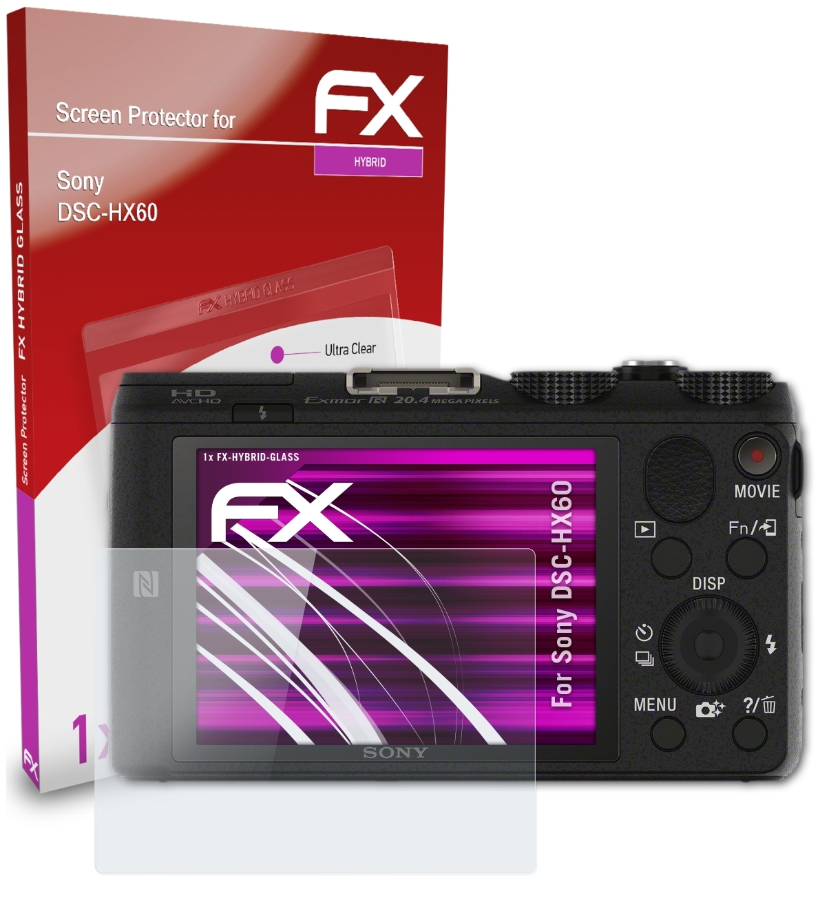 ATFOLIX FX-Hybrid-Glass Schutzglas(für DSC-HX60) Sony