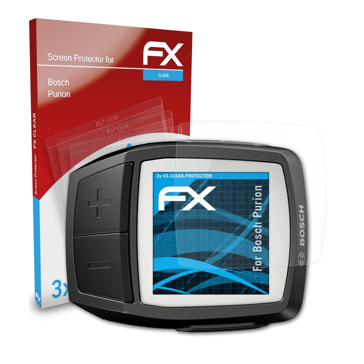 FX-Clear ATFOLIX Bosch Displayschutz(für Purion) 3x