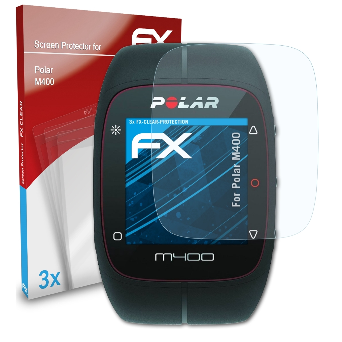 ATFOLIX 3x FX-Clear Displayschutz(für Polar M400)