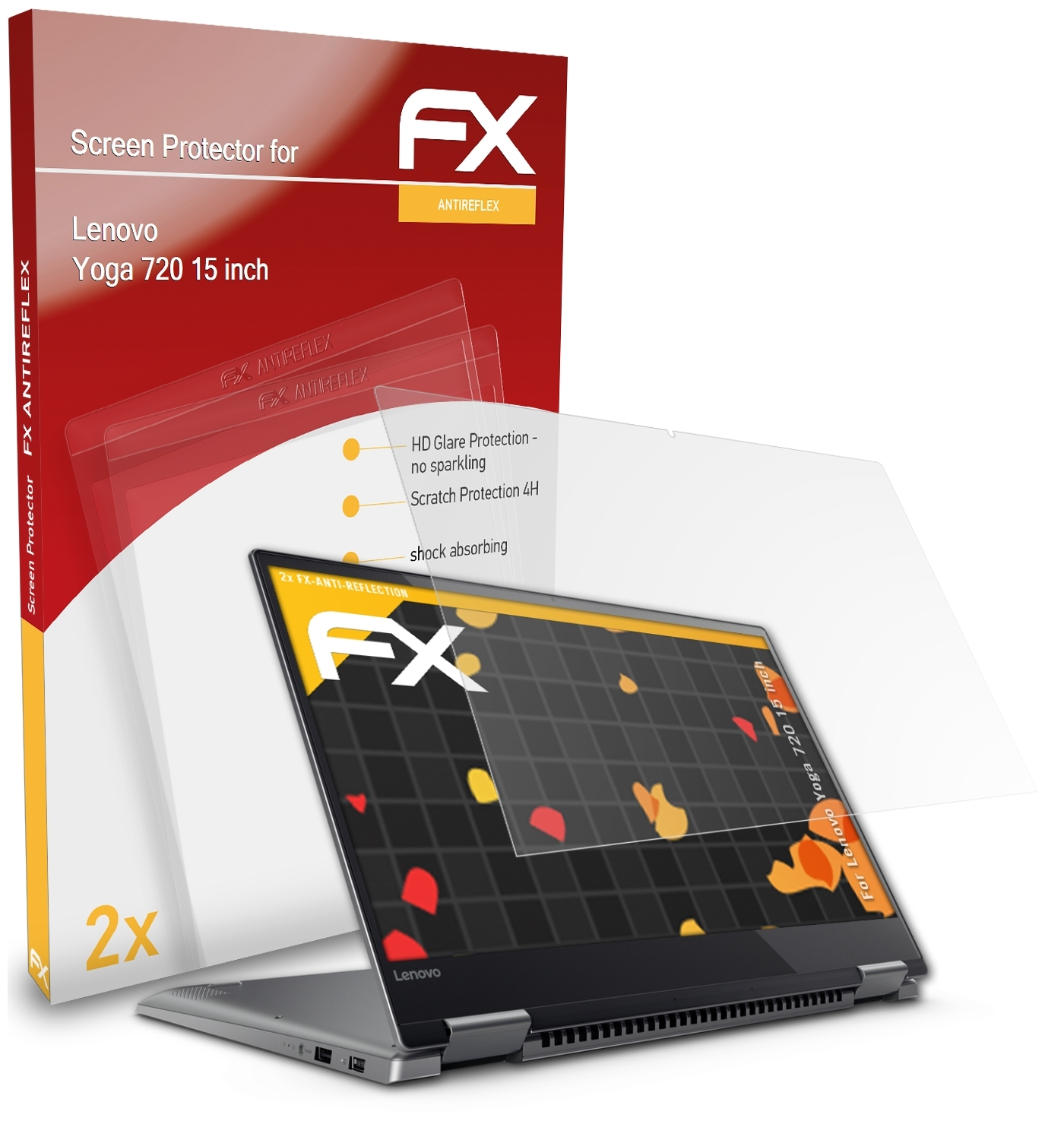 Yoga Displayschutz(für FX-Antireflex (15 inch)) ATFOLIX Lenovo 2x 720