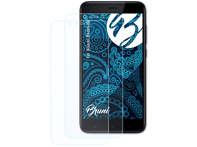 BRUNI 2x Basics-Clear Redmi Schutzfolie(für 4X) Xiaomi