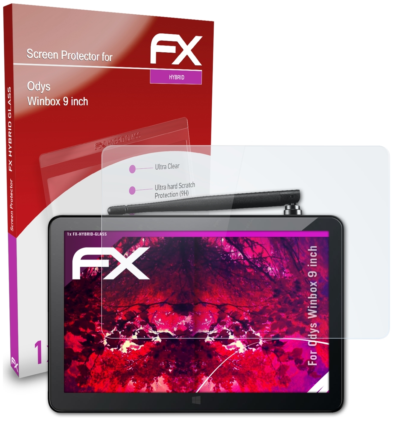 inch)) ATFOLIX Winbox Schutzglas(für Odys FX-Hybrid-Glass (9