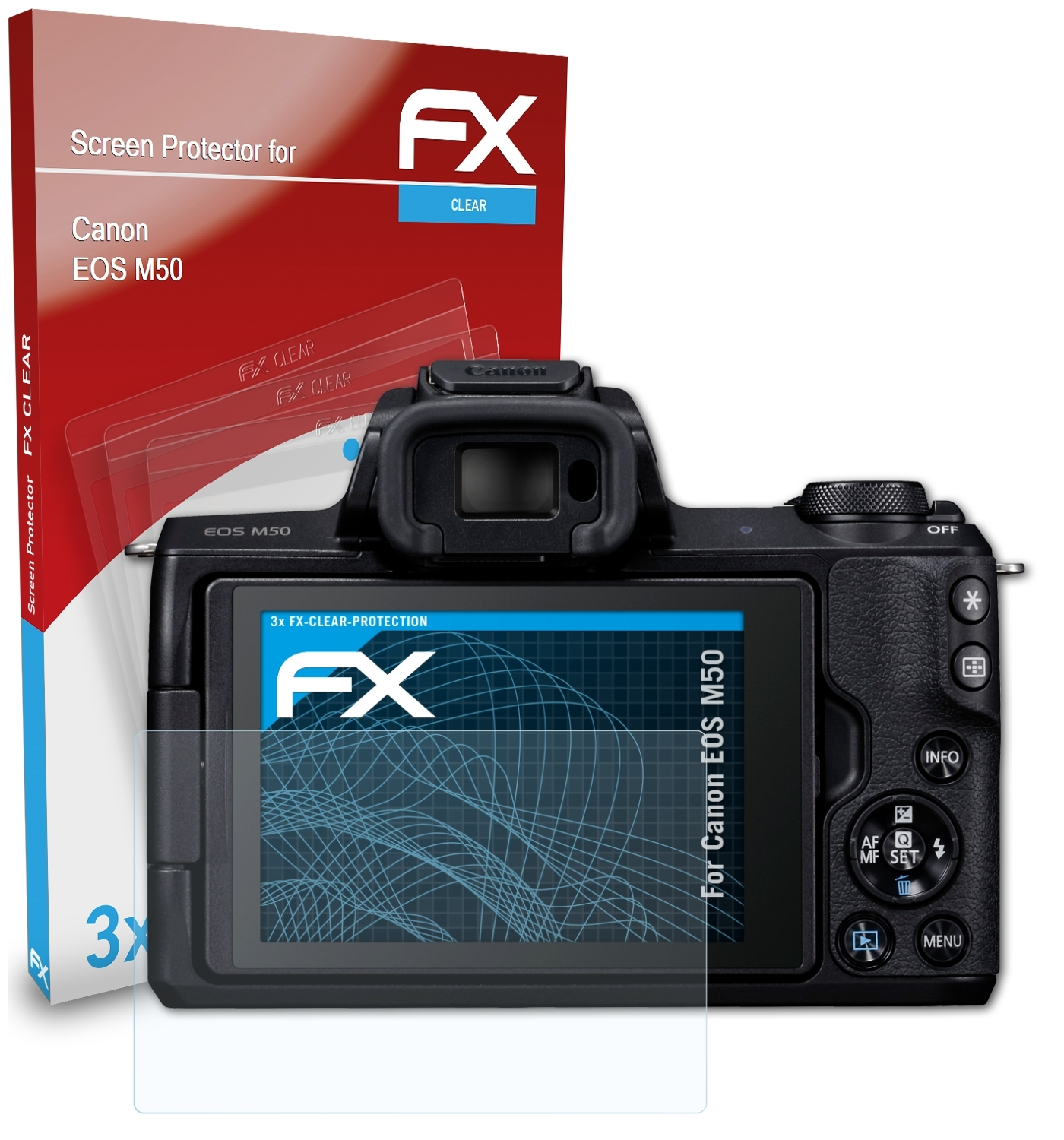 EOS M50) FX-Clear Canon ATFOLIX 3x Displayschutz(für