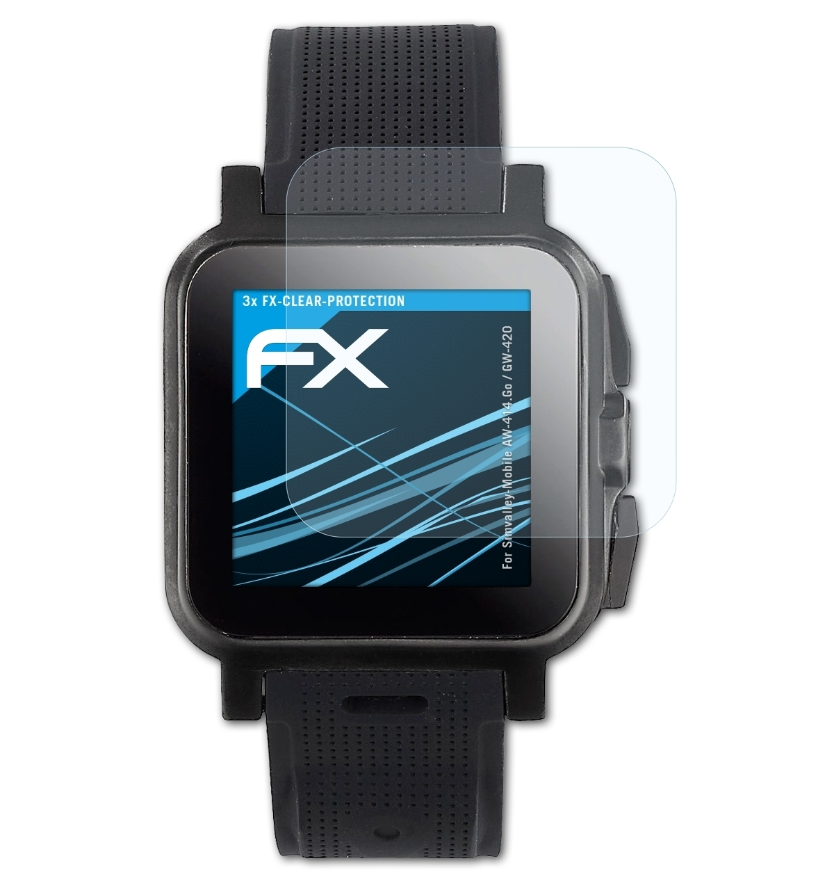 FX-Clear ATFOLIX 3x / AW-414.Go Simvalley-Mobile GW-420) Displayschutz(für