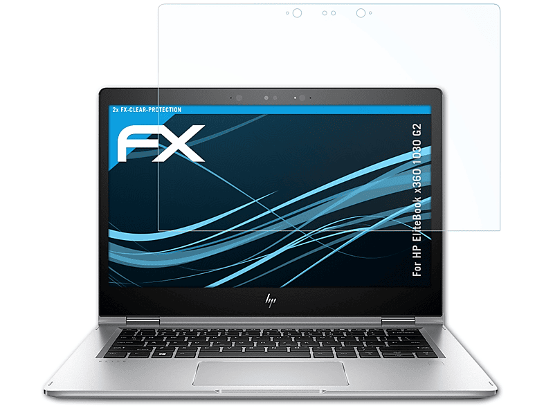 ATFOLIX 2x FX-Clear Displayschutz(für HP EliteBook x360 1030 G2)