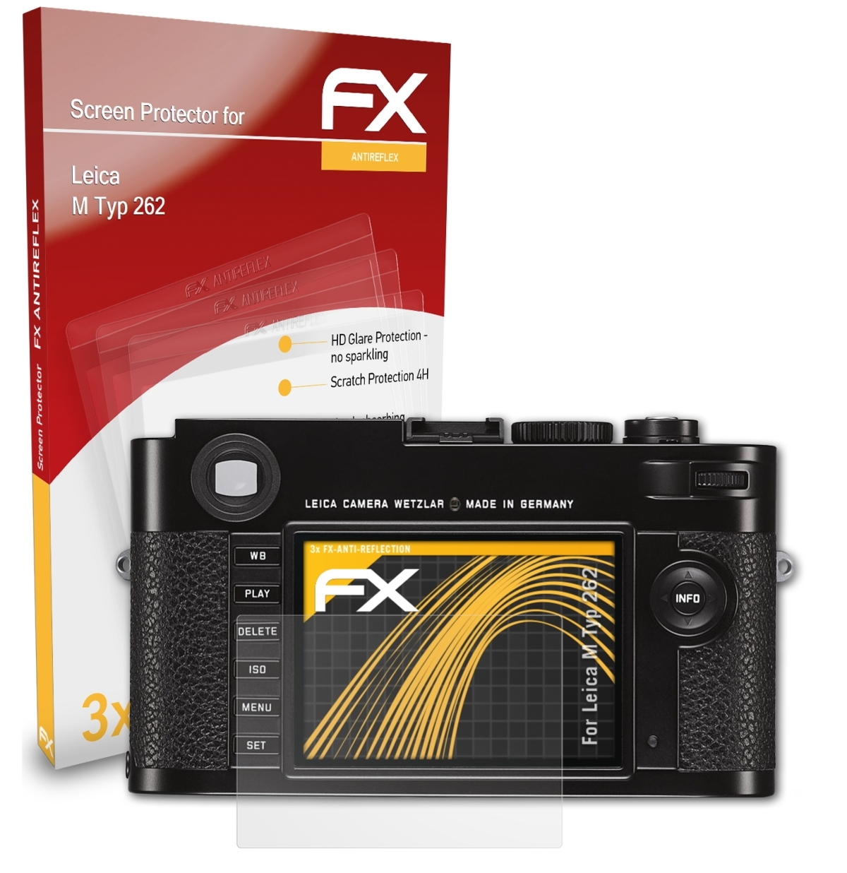 262)) ATFOLIX 3x (Typ Leica Displayschutz(für FX-Antireflex M