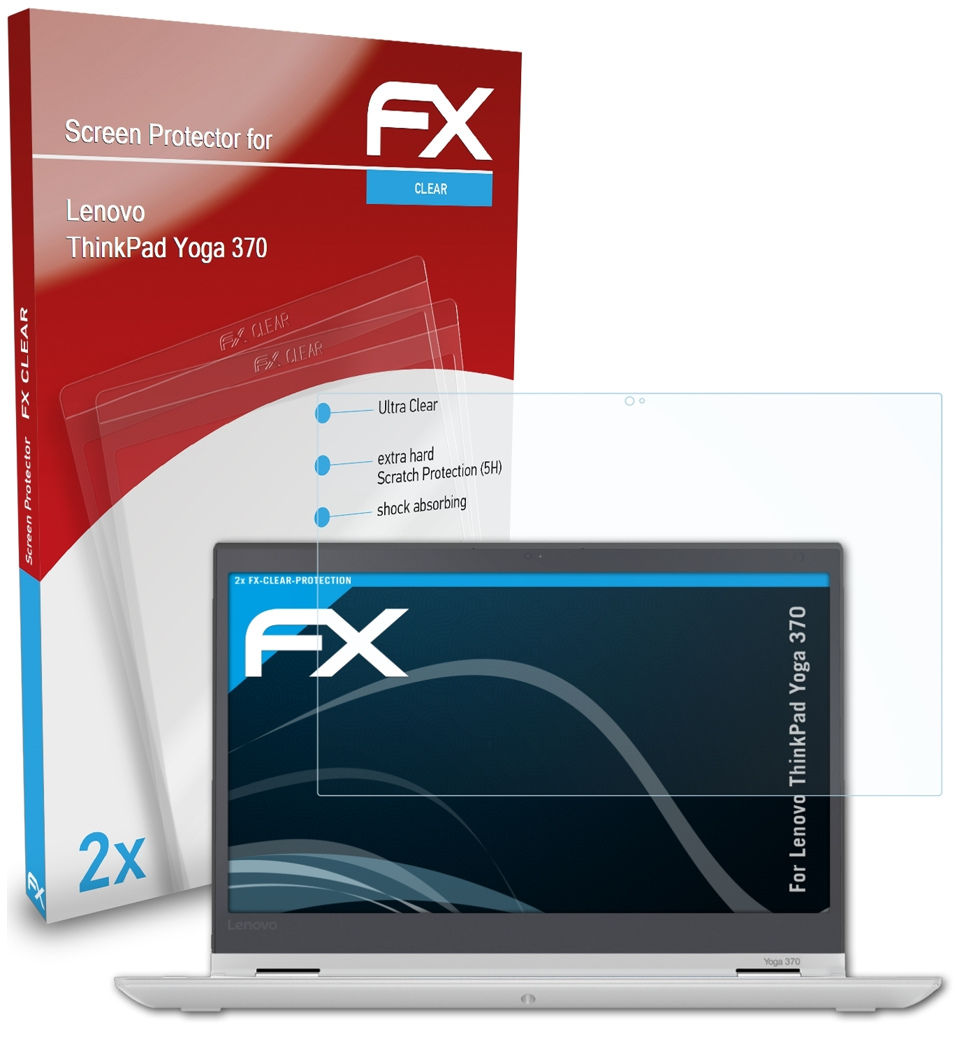 Displayschutz(für 370) Yoga ATFOLIX Lenovo ThinkPad FX-Clear 2x