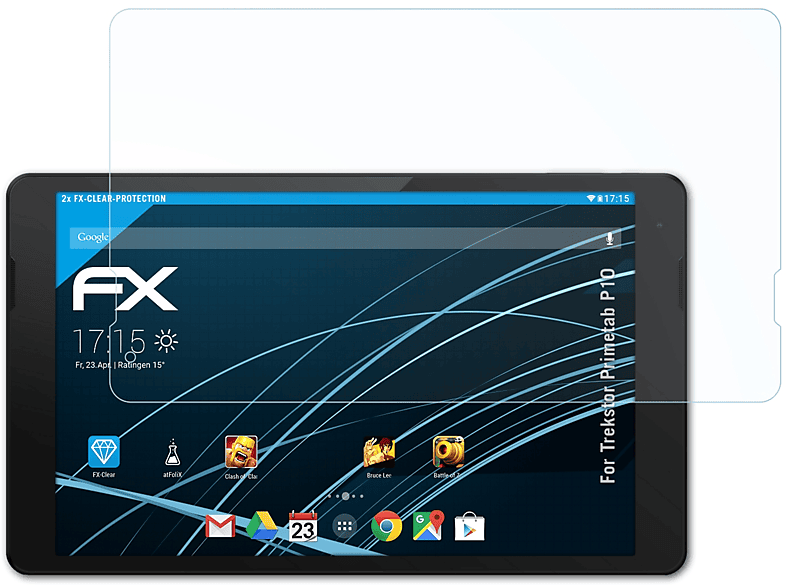 Primetab Displayschutz(für FX-Clear ATFOLIX P10) Trekstor 2x