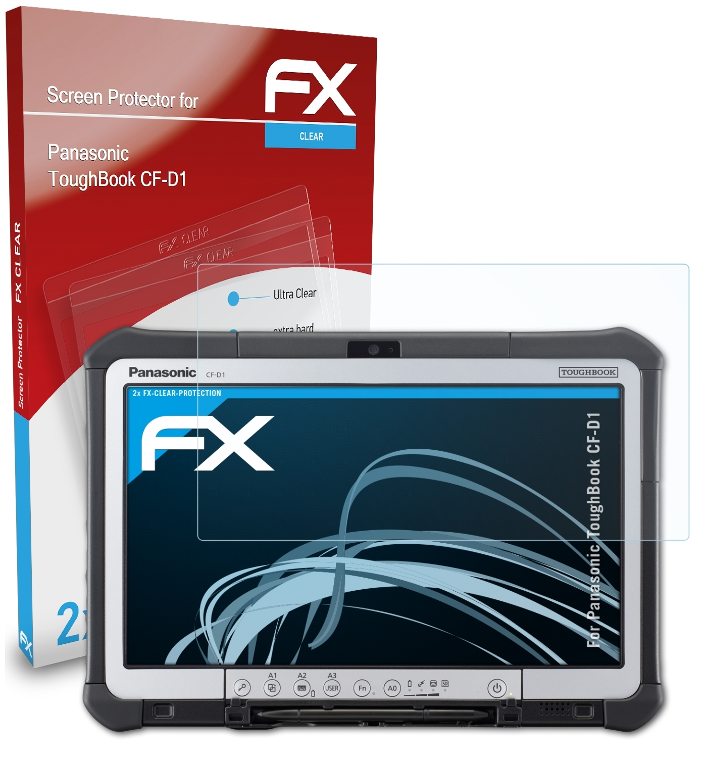 ToughBook Displayschutz(für 2x ATFOLIX FX-Clear Panasonic CF-D1)