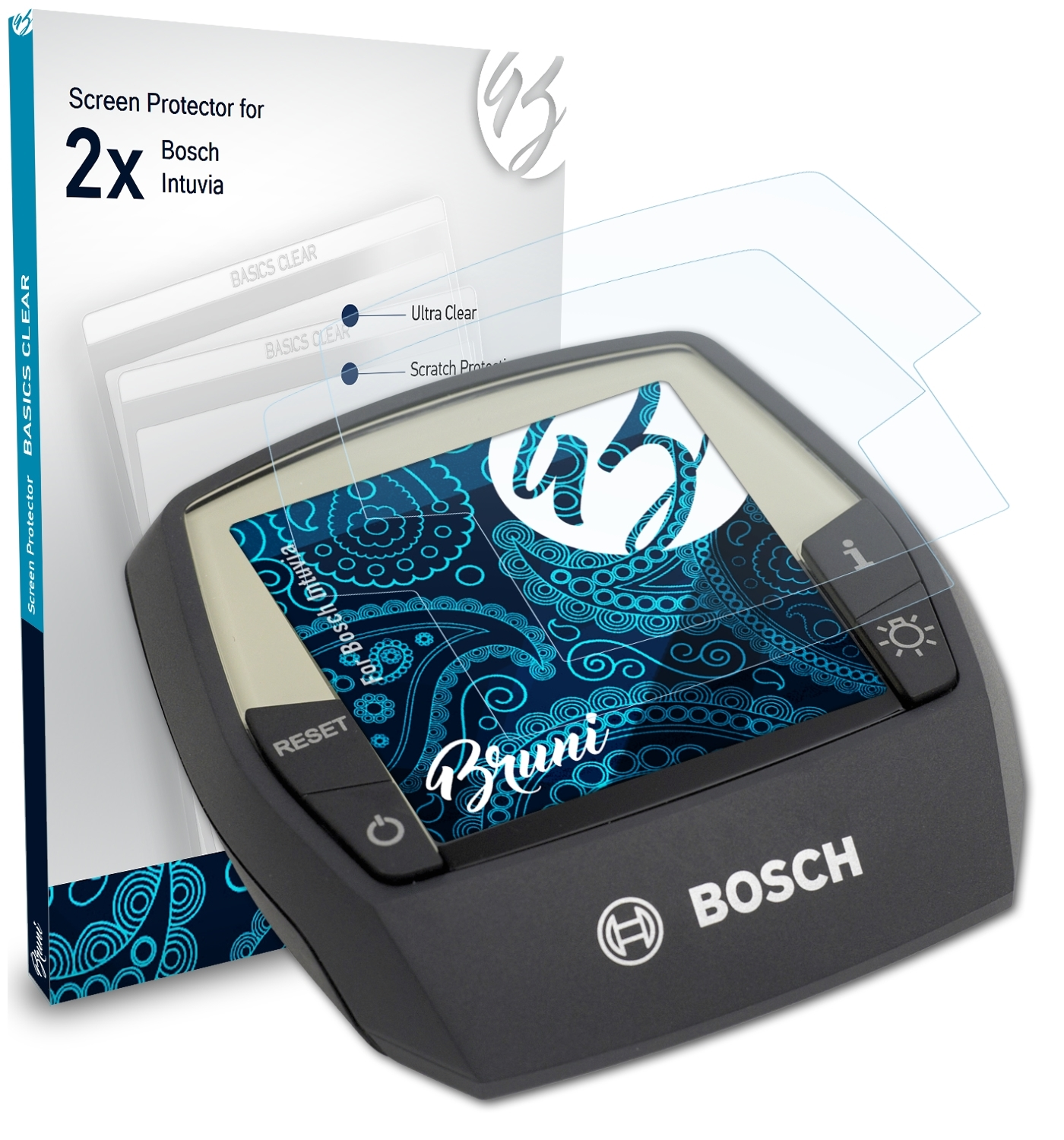 Intuvia) Basics-Clear Bosch Schutzfolie(für BRUNI 2x
