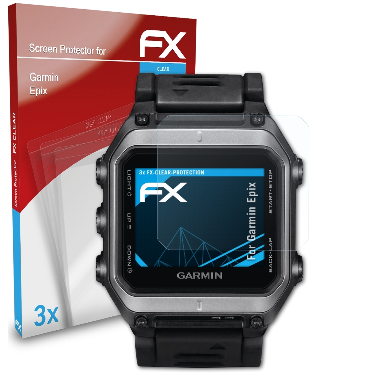 FX-Clear ATFOLIX Garmin 3x Displayschutz(für Epix)