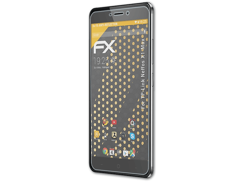 Neffos Max) FX-Antireflex ATFOLIX 3x Displayschutz(für X1 TP-Link