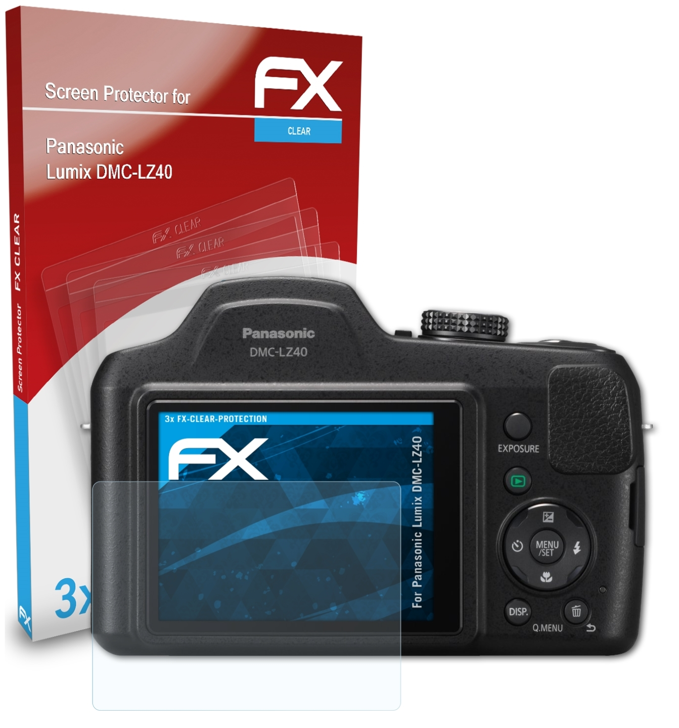 Displayschutz(für FX-Clear Lumix DMC-LZ40) ATFOLIX 3x Panasonic