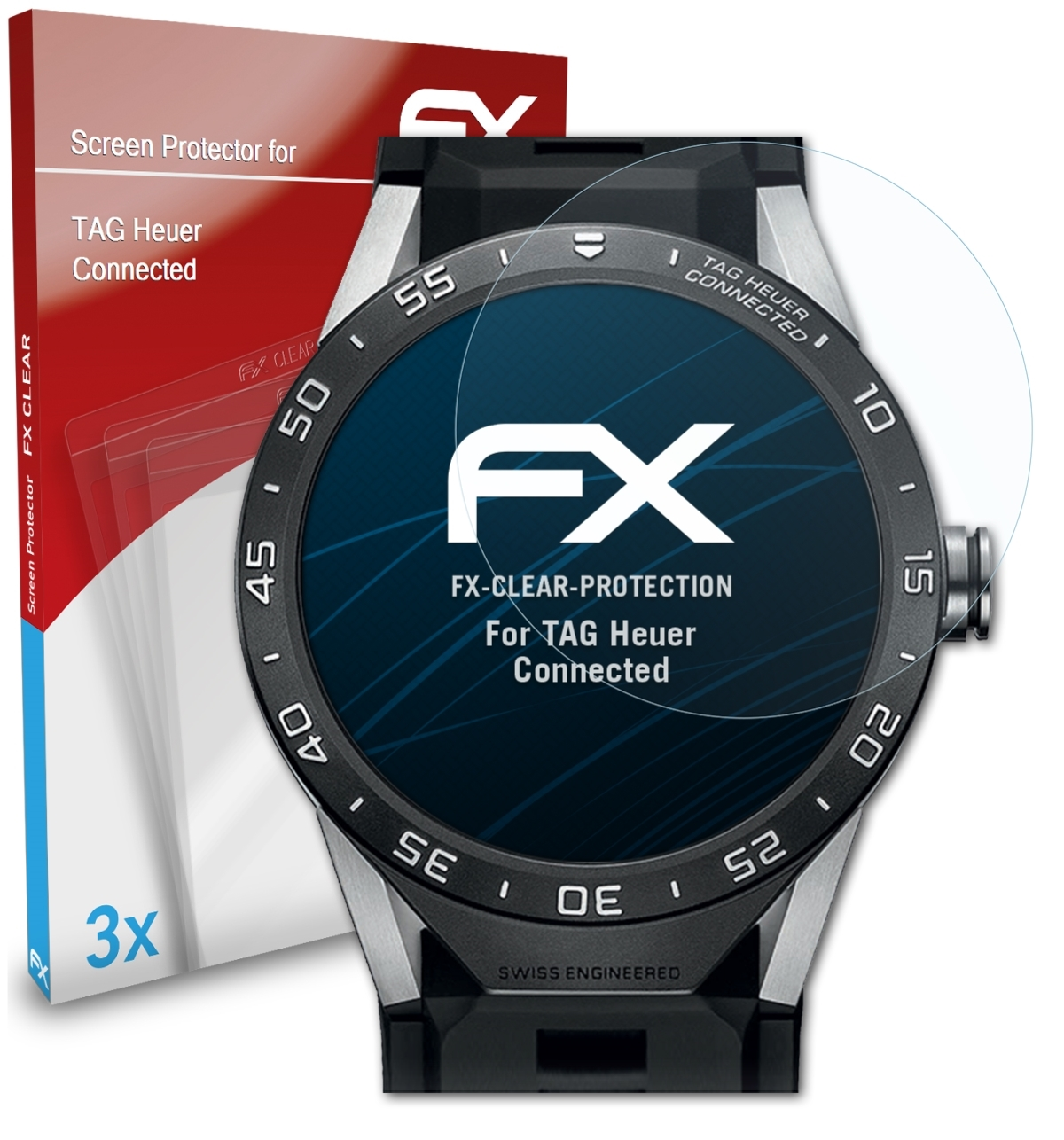 ATFOLIX 3x FX-Clear TAG Displayschutz(für Heuer Connected)