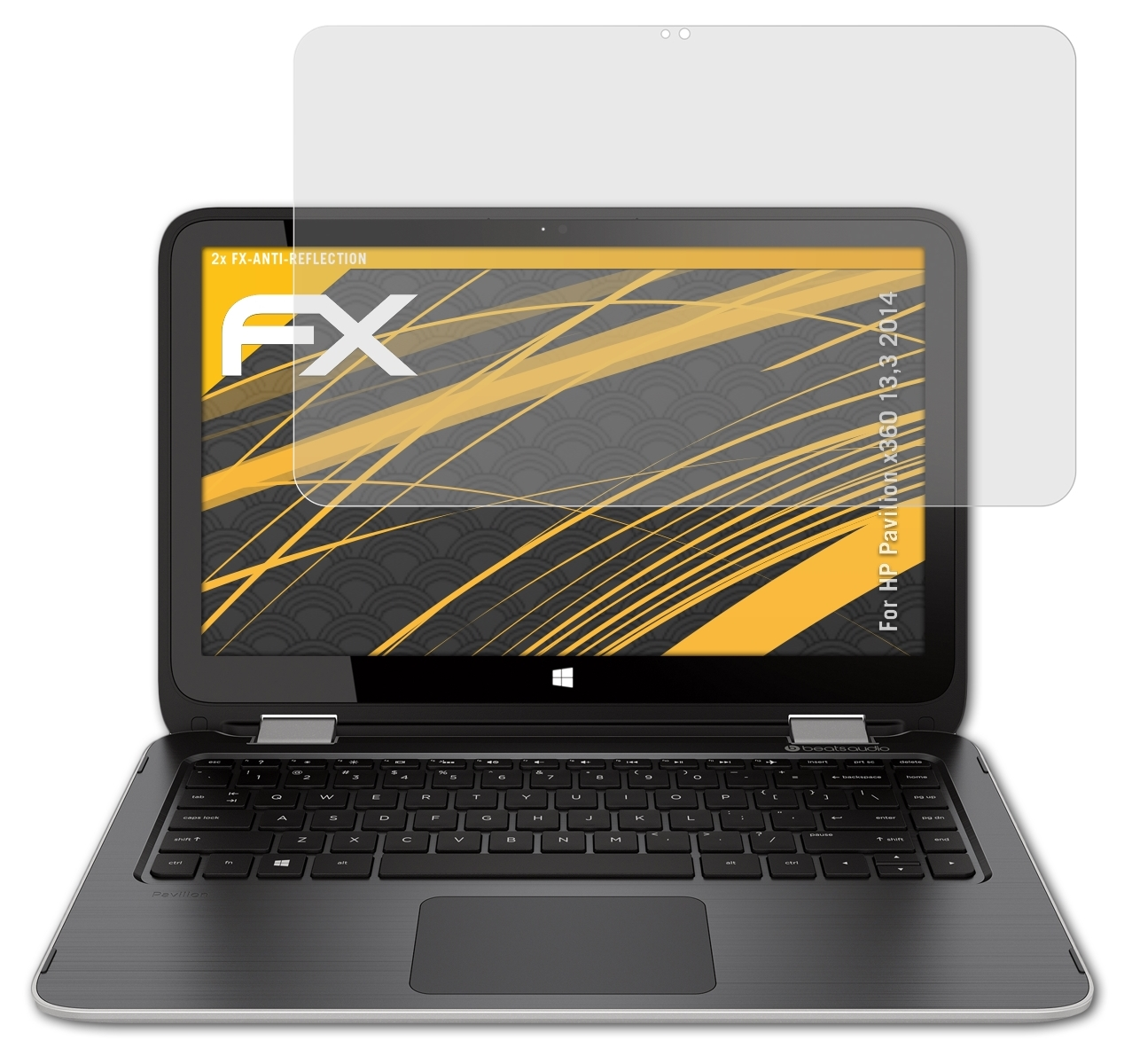 ATFOLIX 2x FX-Antireflex HP Displayschutz(für Pavilion x360 13,3 (2014))
