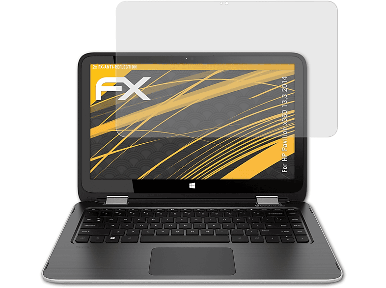 ATFOLIX 2x FX-Antireflex Displayschutz(für HP Pavilion x360 13,3 (2014))