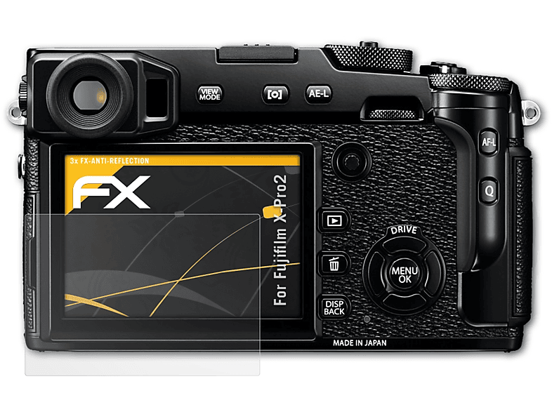 ATFOLIX 3x FX-Antireflex Displayschutz(für Fujifilm X-Pro2)
