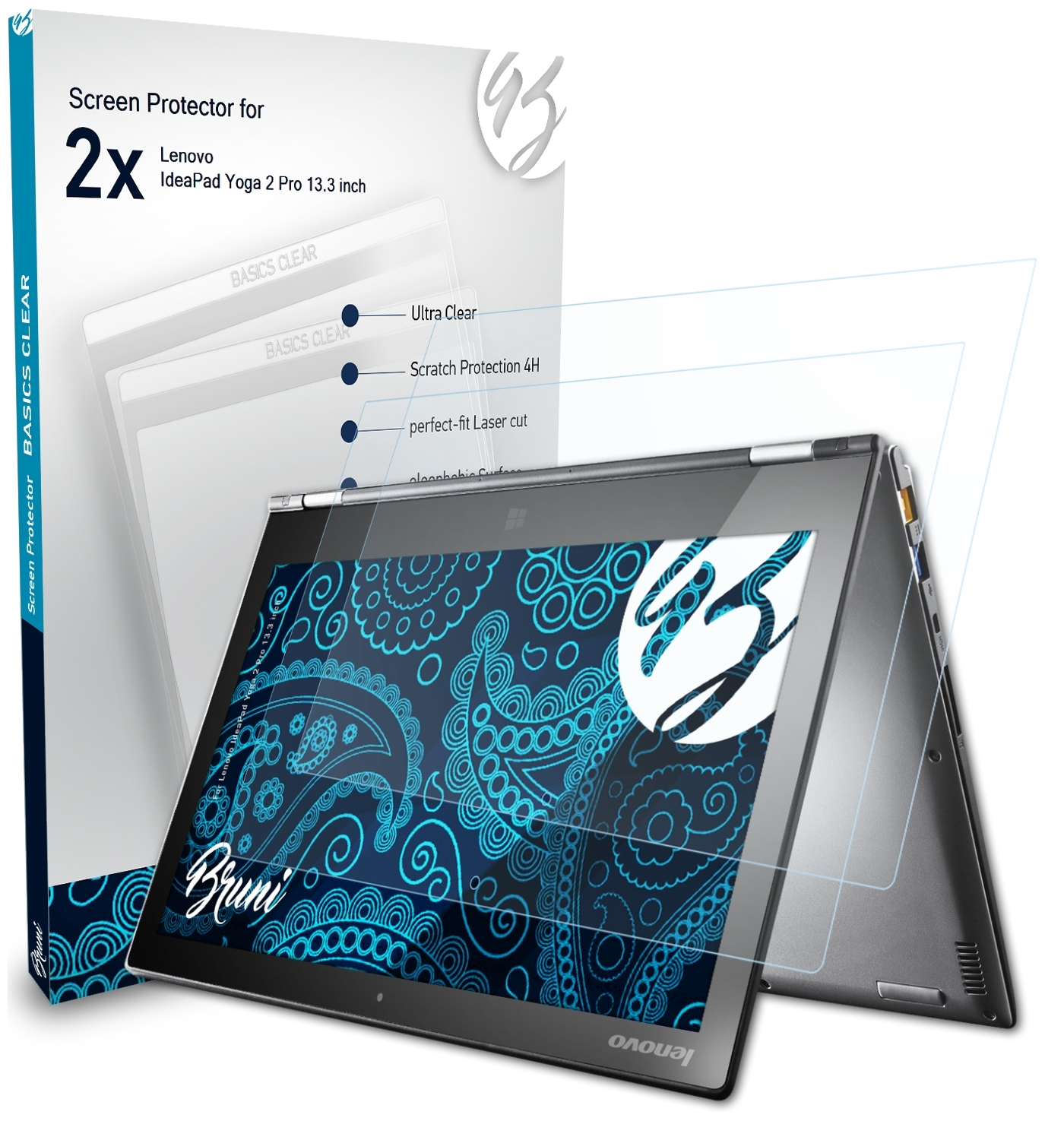 Pro Yoga 2 Schutzfolie(für 2x (13.3 BRUNI Basics-Clear IdeaPad Lenovo inch))
