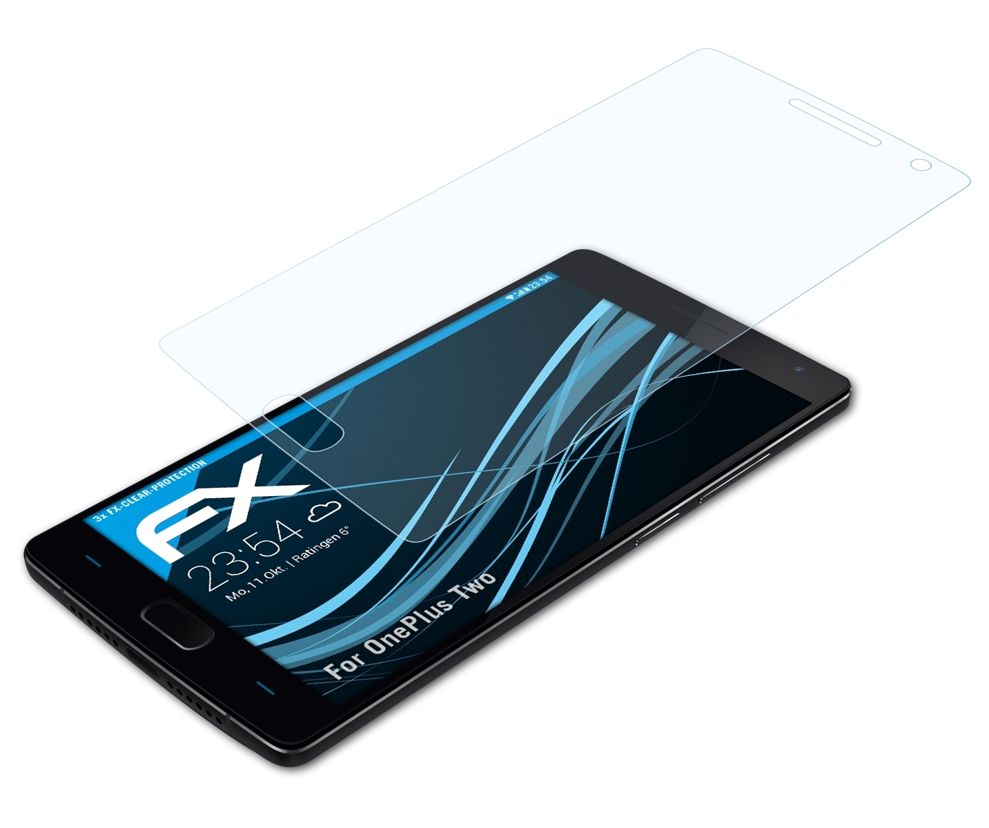 ATFOLIX 3x FX-Clear OnePlus Two) Displayschutz(für