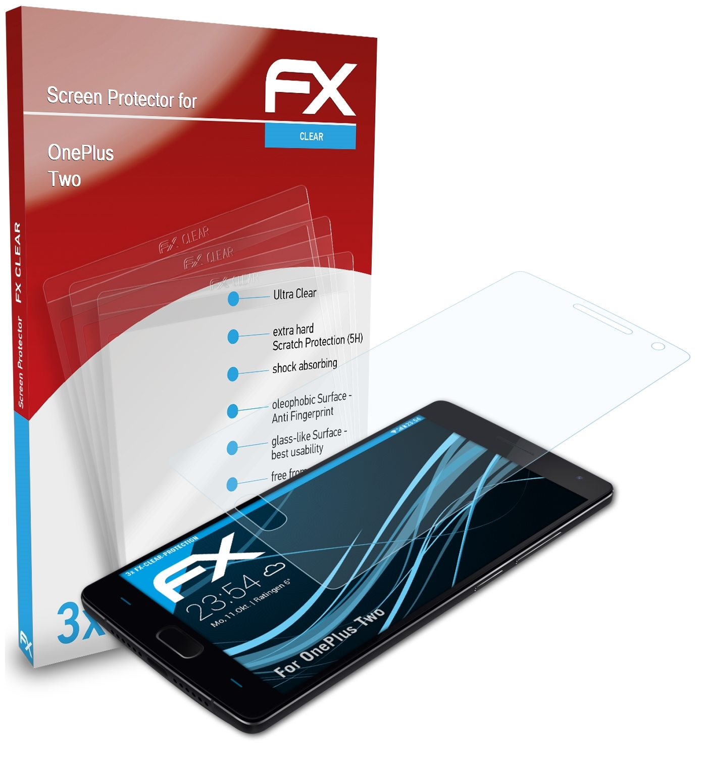 FX-Clear Displayschutz(für ATFOLIX 3x Two) OnePlus