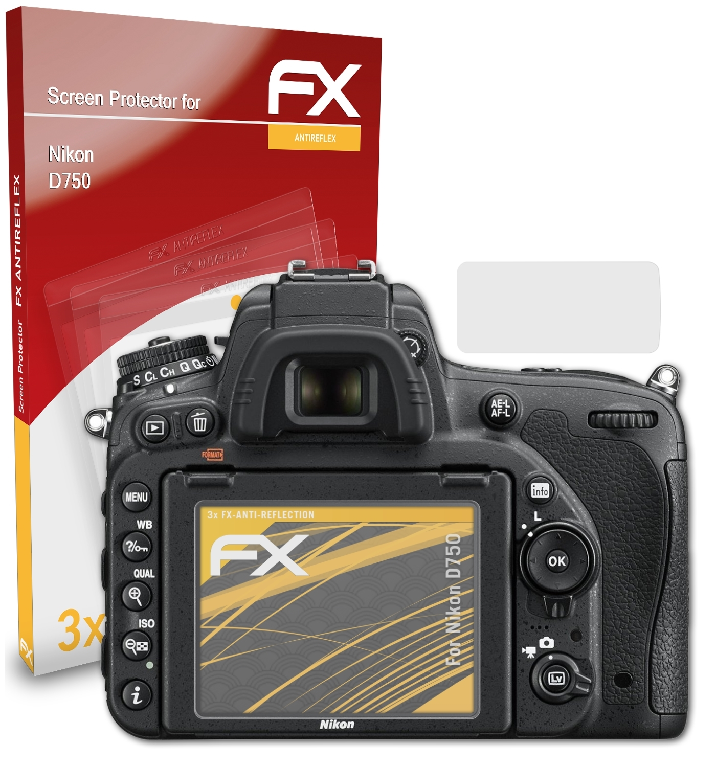 ATFOLIX 3x FX-Antireflex Displayschutz(für Nikon D750)