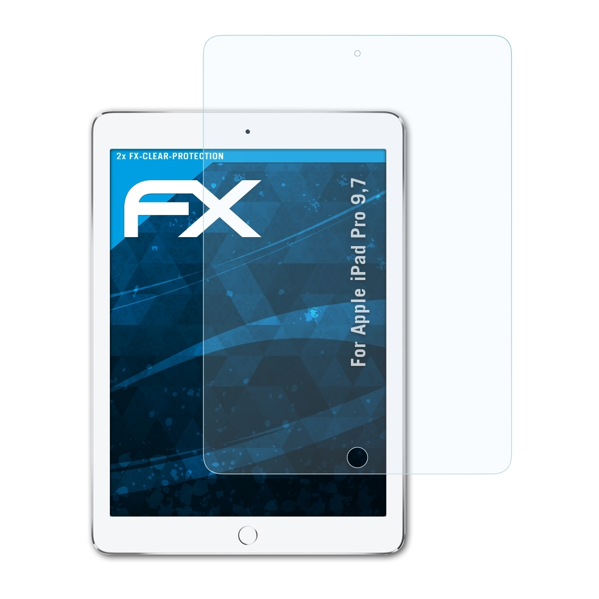 ATFOLIX 2x FX-Clear Displayschutz(für Apple Pro 9,7) iPad