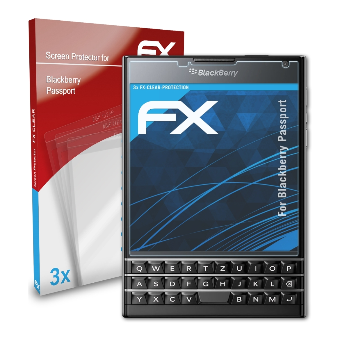 Displayschutz(für ATFOLIX 3x Blackberry FX-Clear Passport)