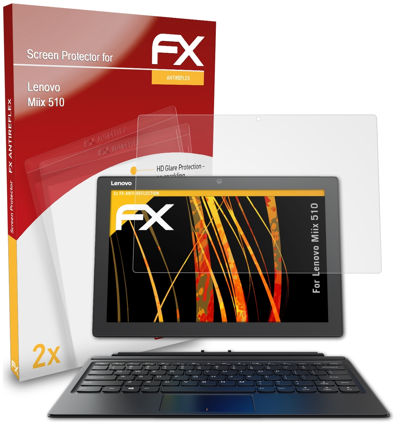 Displayschutz(für 2x ATFOLIX 510) FX-Antireflex Lenovo Miix