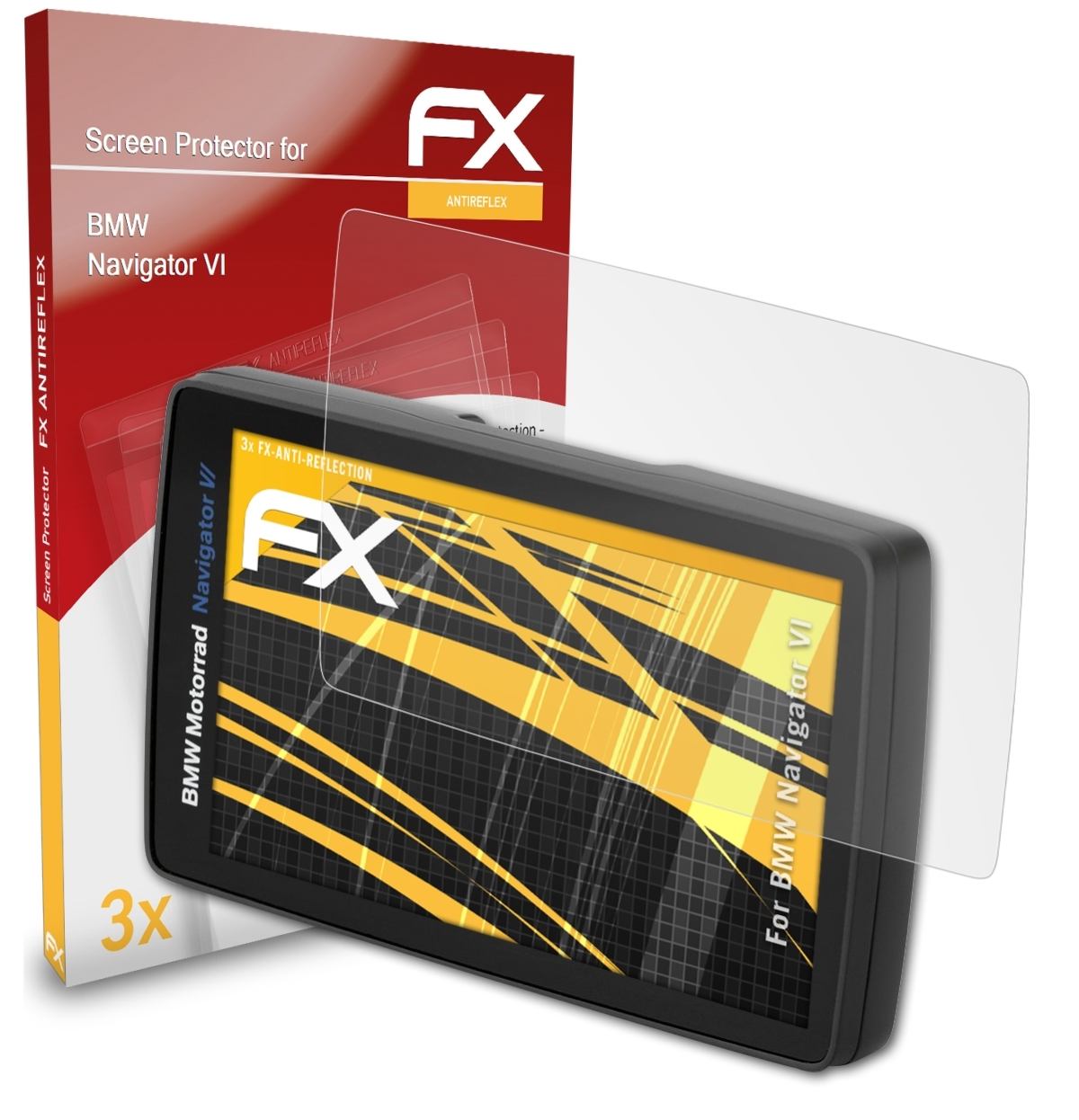 ATFOLIX 3x Displayschutz(für VI) BMW Navigator FX-Antireflex