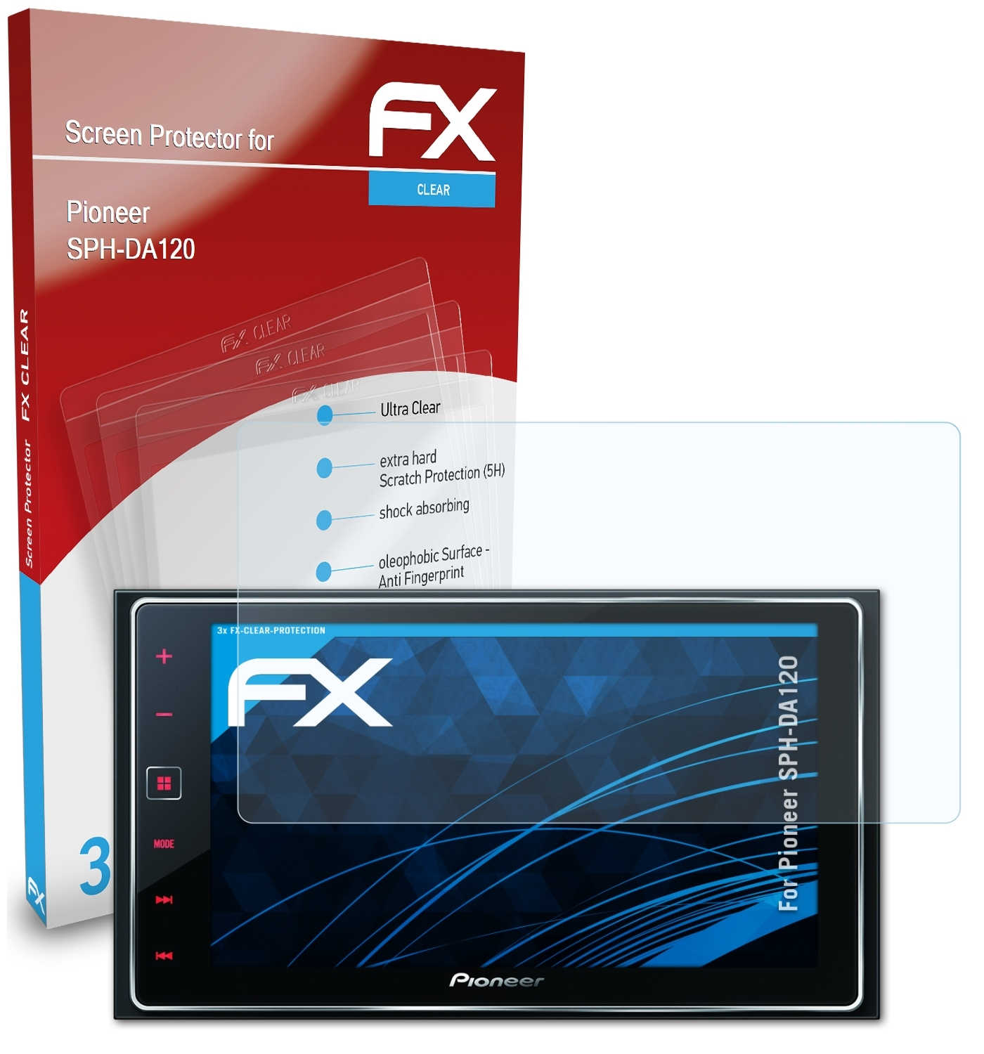 ATFOLIX SPH-DA120) Displayschutz(für FX-Clear 3x Pioneer