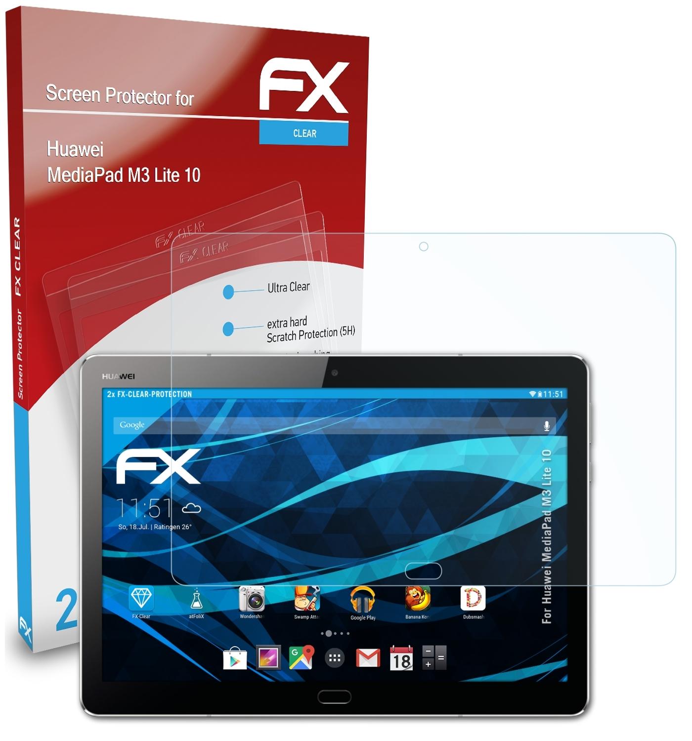 10) Huawei Displayschutz(für MediaPad Lite M3 2x ATFOLIX FX-Clear