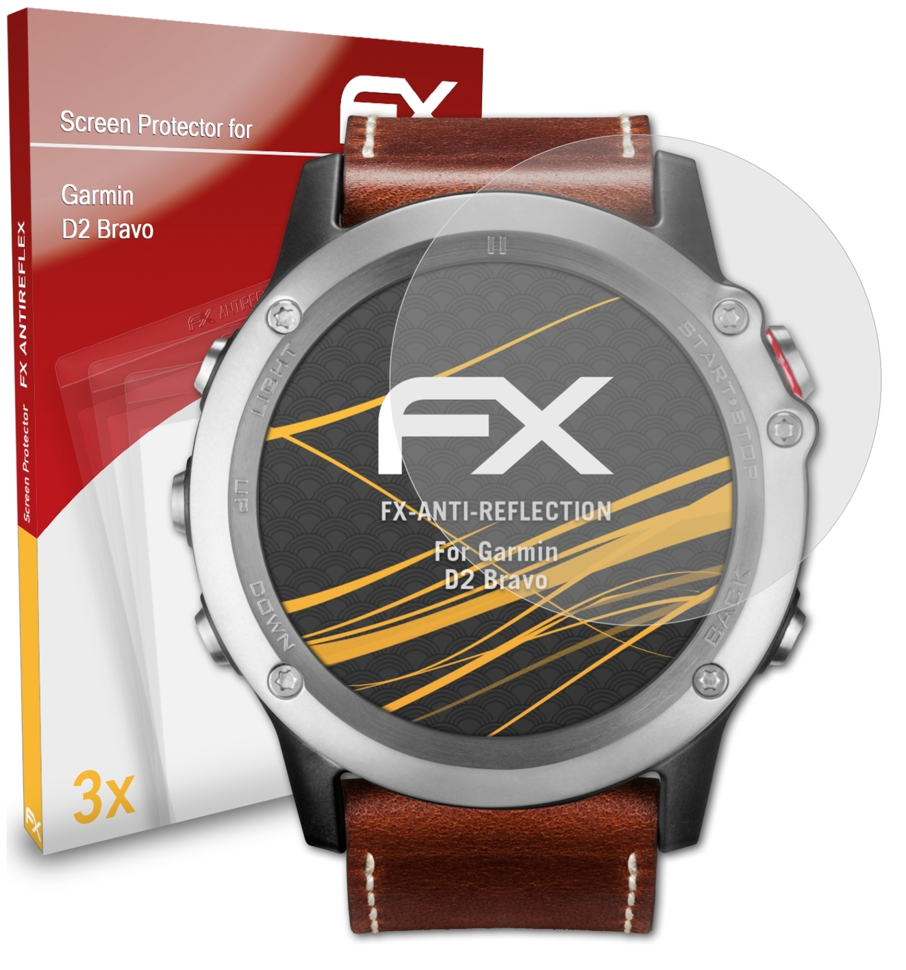 ATFOLIX 3x FX-Antireflex Displayschutz(für Garmin D2 Bravo)