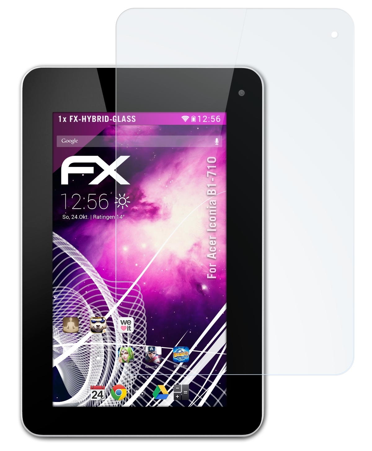 FX-Hybrid-Glass ATFOLIX Acer B1-710) Schutzglas(für Iconia