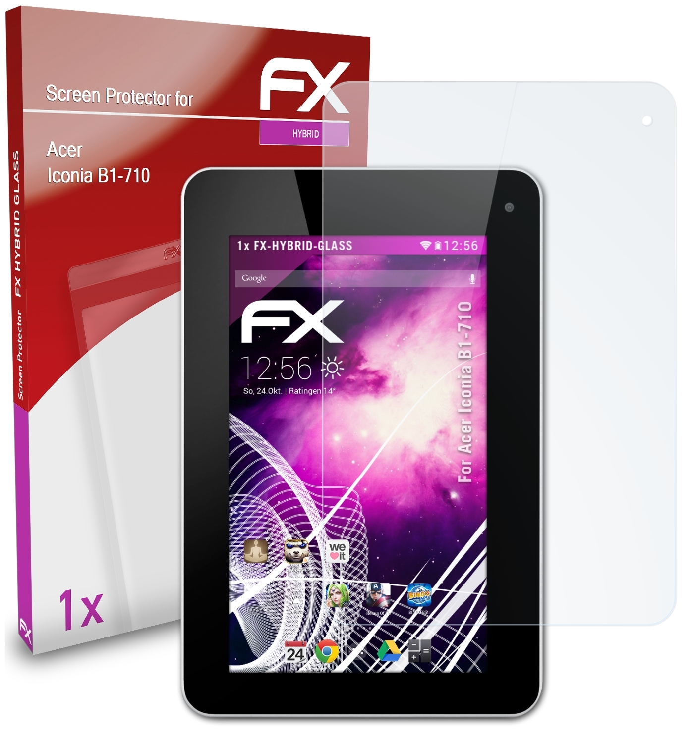 ATFOLIX FX-Hybrid-Glass Schutzglas(für B1-710) Acer Iconia