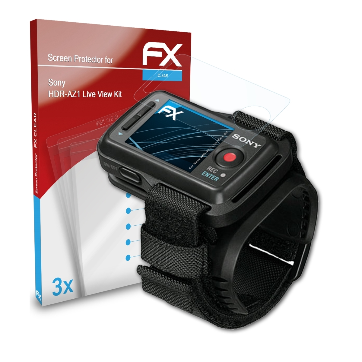 ATFOLIX 3x FX-Clear Displayschutz(für Sony HDR-AZ1 (Live Kit)) View