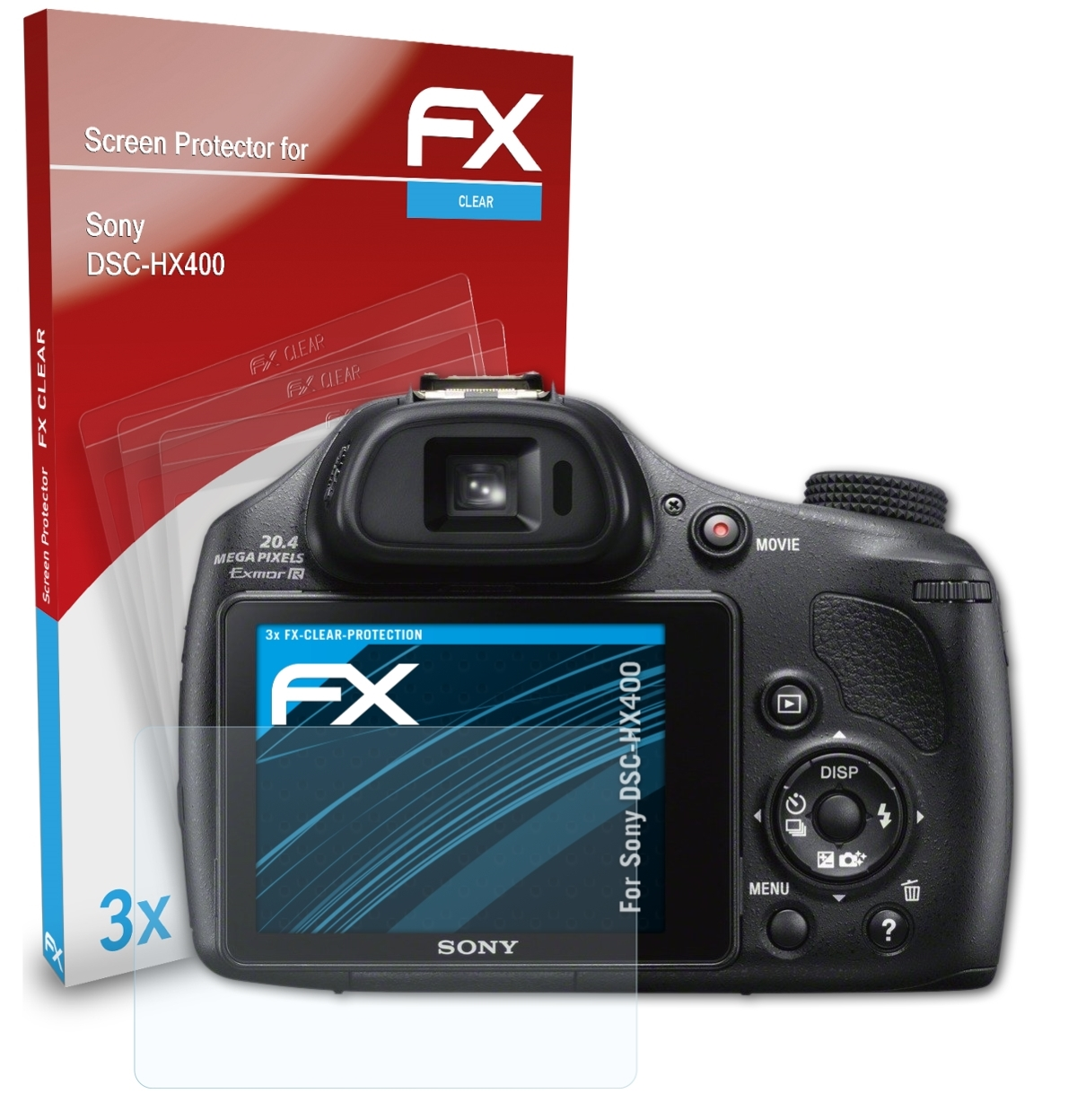 ATFOLIX 3x FX-Clear Displayschutz(für Sony DSC-HX400)