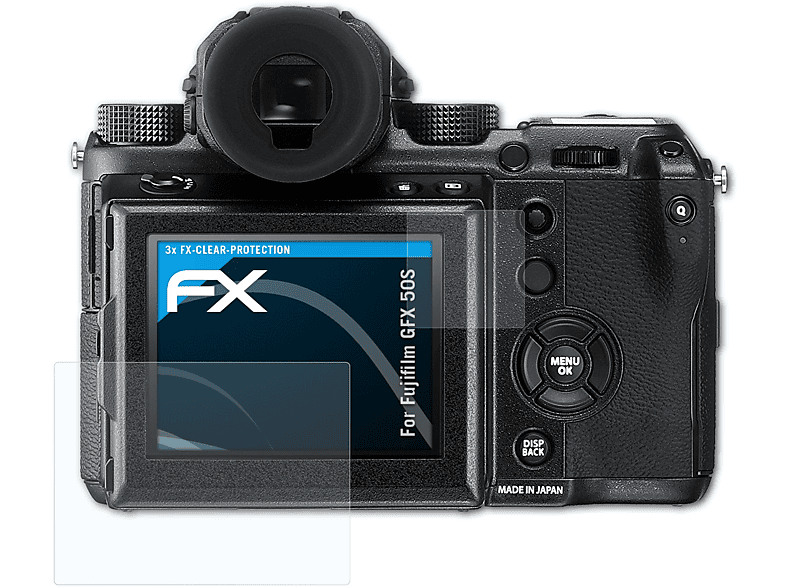 ATFOLIX 3x FX-Clear Displayschutz(für Fujifilm 50S) GFX