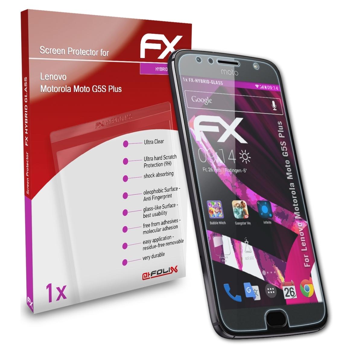 Plus) ATFOLIX Schutzglas(für Moto Motorola FX-Hybrid-Glass G5S Lenovo