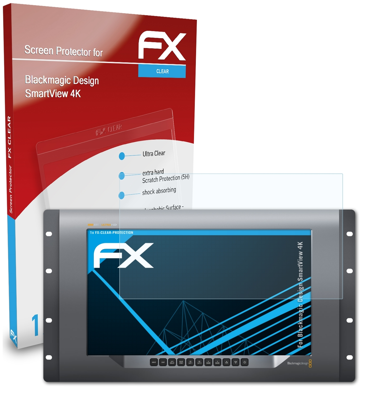 ATFOLIX FX-Clear Displayschutz(für Blackmagic Design SmartView 4K)
