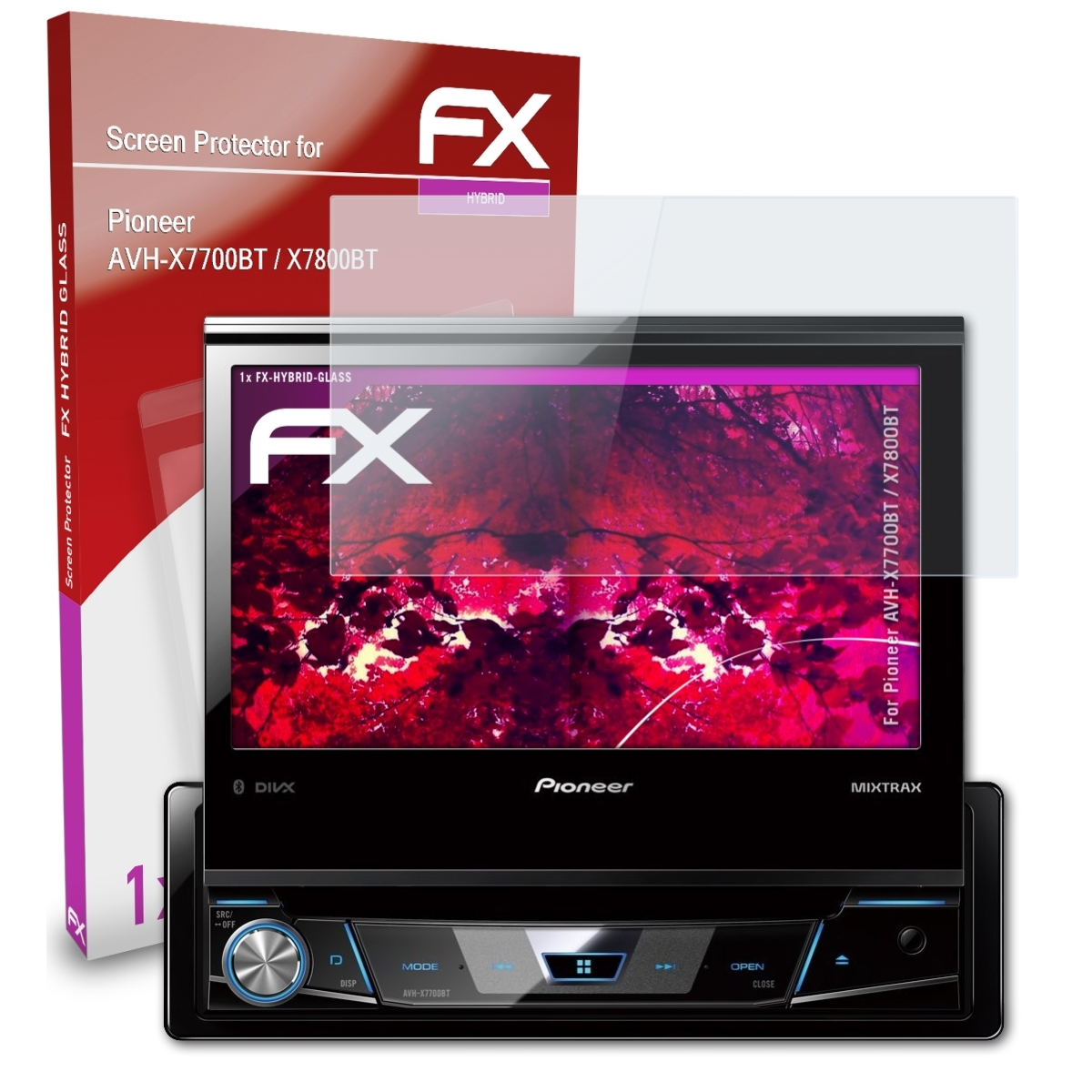 ATFOLIX FX-Hybrid-Glass AVH-X7700BT / Pioneer X7800BT) Schutzglas(für