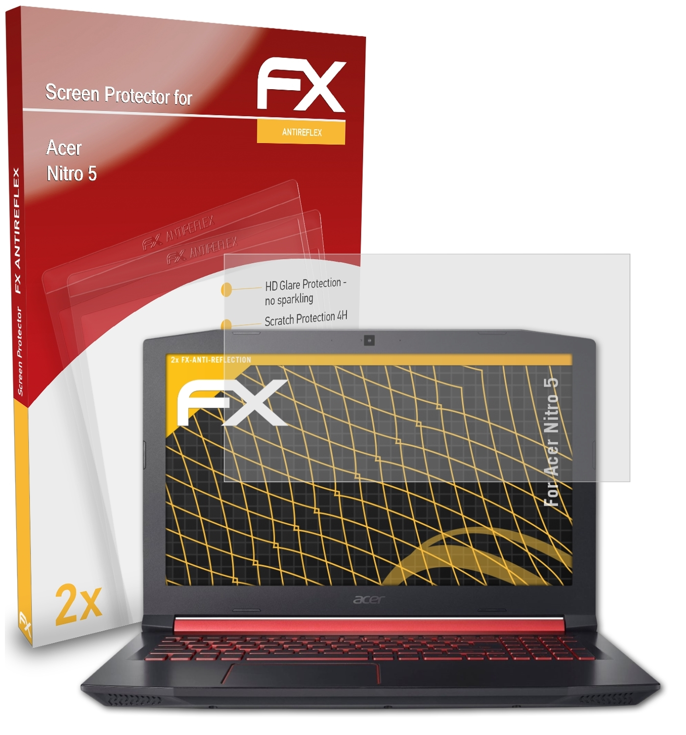 ATFOLIX 2x Nitro FX-Antireflex 5) Displayschutz(für Acer