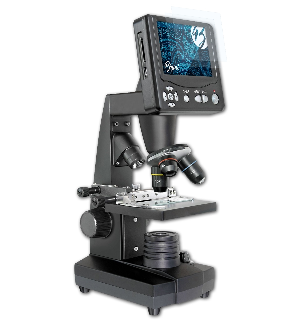 2x (3.5 50-500x Basics-Clear Inch)) Bresser BRUNI Schutzfolie(für LCD-Microscope