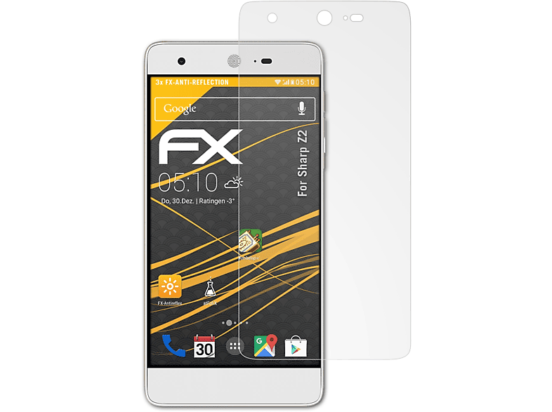 Sharp FX-Antireflex Displayschutz(für Z2) ATFOLIX 3x