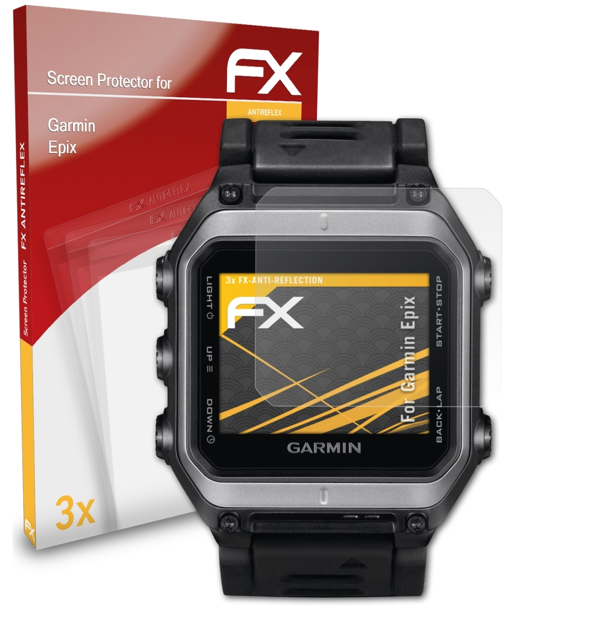 Epix) Displayschutz(für ATFOLIX FX-Antireflex Garmin 3x