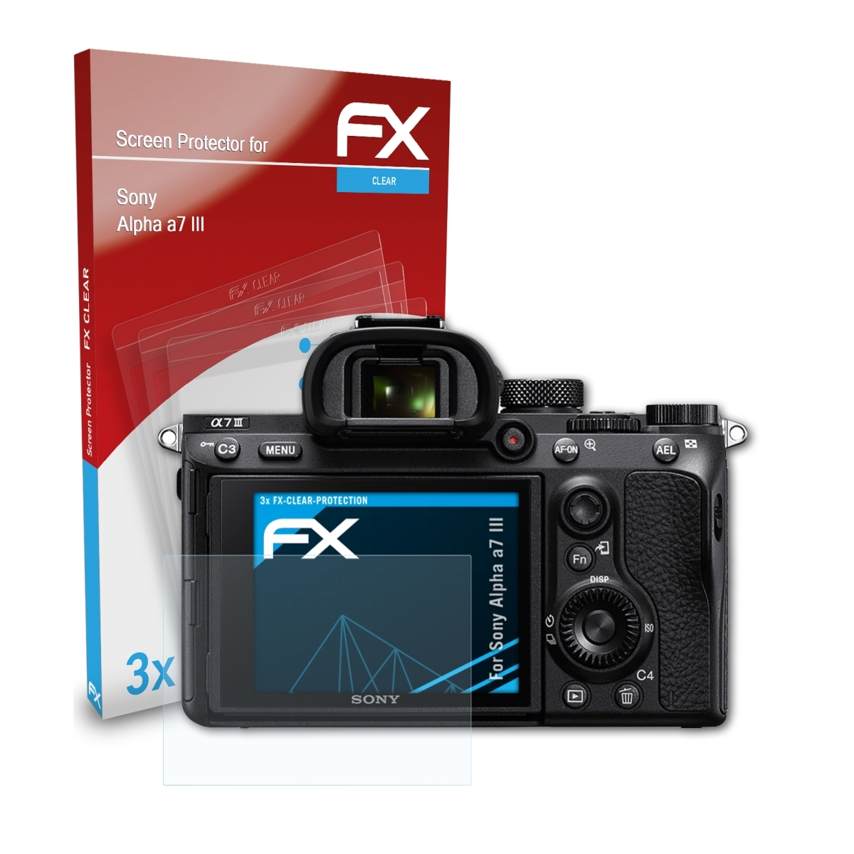 ATFOLIX 3x FX-Clear Displayschutz(für Sony a7 Alpha III)
