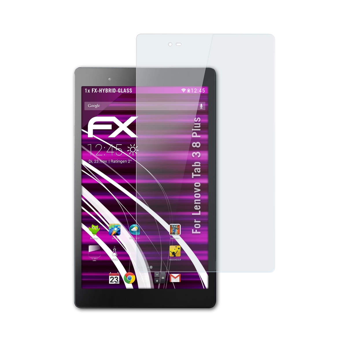 ATFOLIX FX-Hybrid-Glass 8 Schutzglas(für Lenovo Tab 3 Plus)