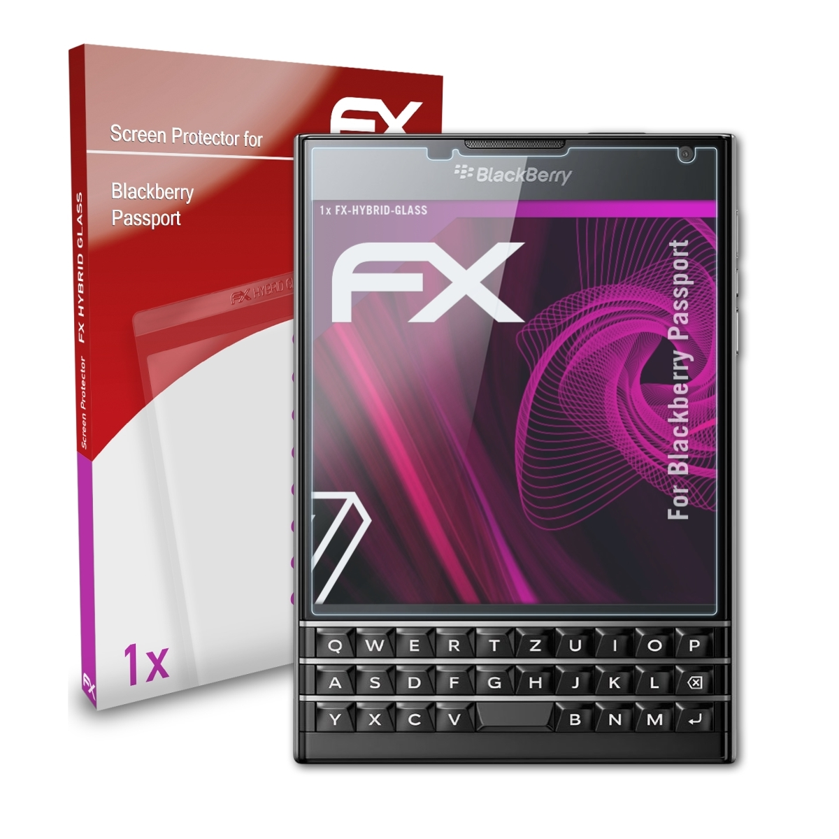 ATFOLIX FX-Hybrid-Glass Schutzglas(für Blackberry Passport)
