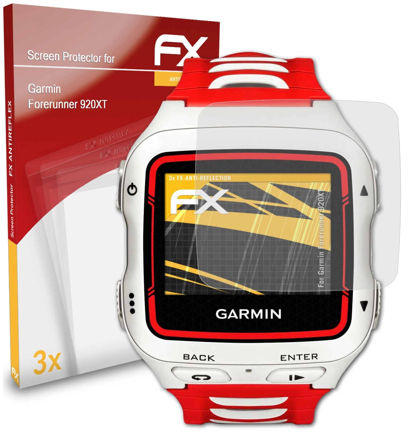 Garmin Forerunner 3x 920XT) ATFOLIX Displayschutz(für FX-Antireflex