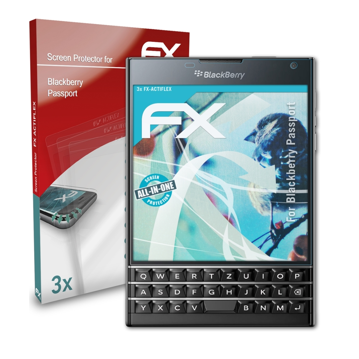Displayschutz(für 3x Passport) FX-ActiFleX ATFOLIX Blackberry